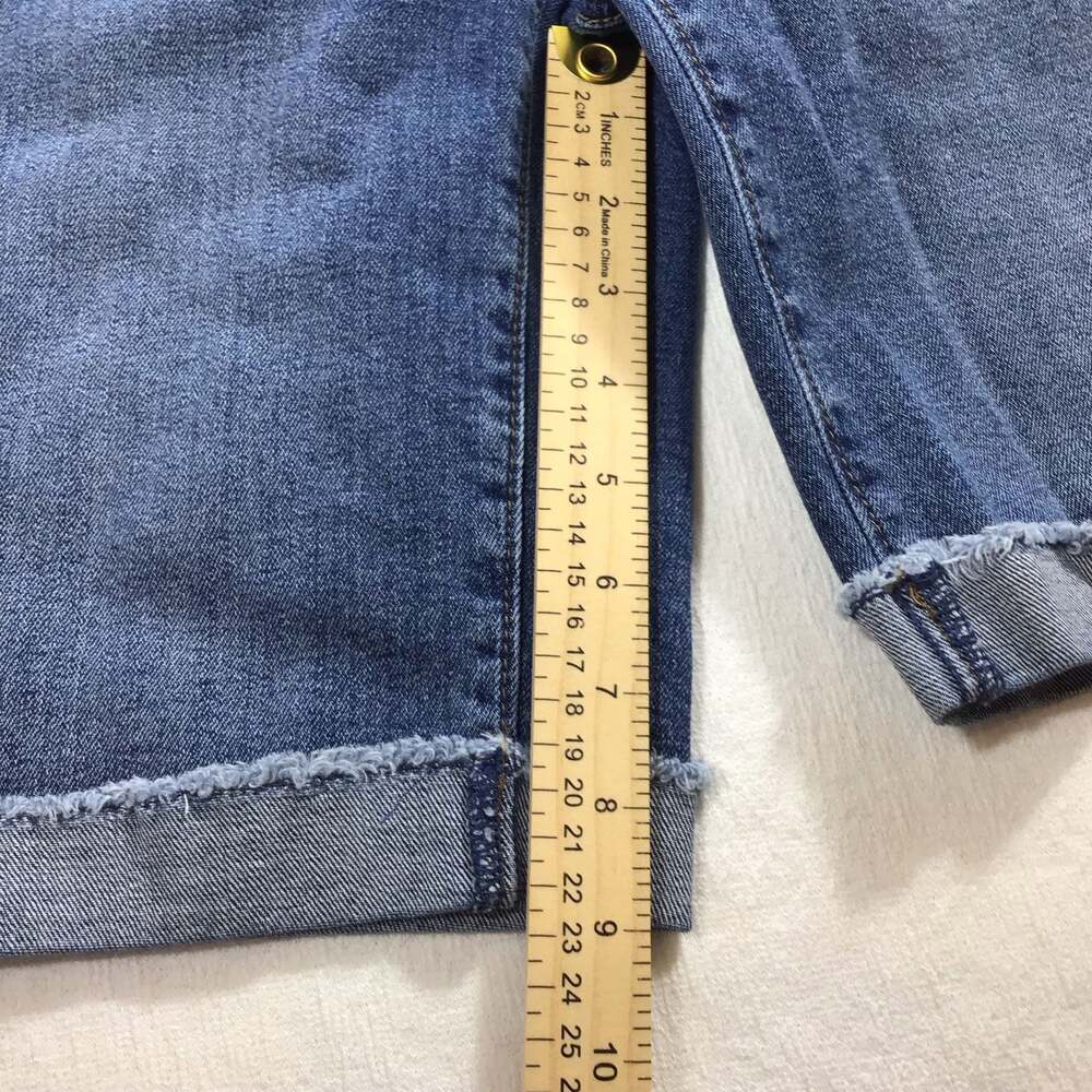 Loft Curvy Bermuda Denim Shorts Women Size 4 Summer Chic Retro - Picture 6 of 11
